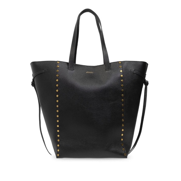 Isabel Marant Oskan Black Leather Studded Tote Bag Authentic - Picture 1 of 8